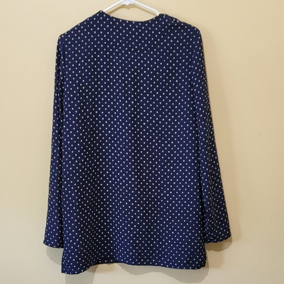 Pendleton Navy Loose Fit Long Sleeve Blouse - Picture 5 of 5